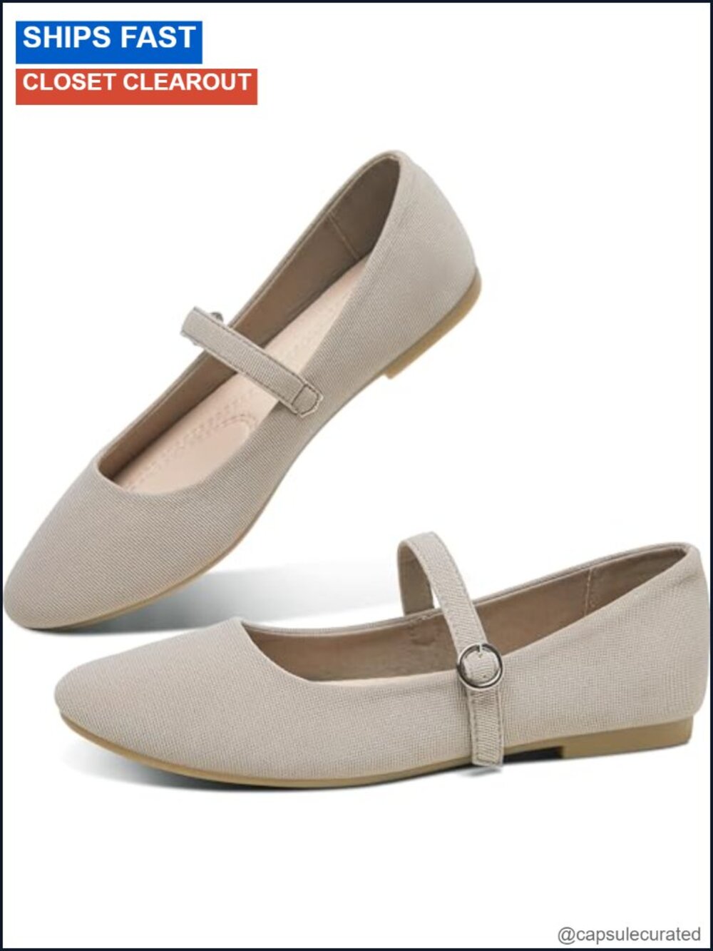 Mary Jane Ballet Flats Round Toe Strap Casual Business Women's Shoes